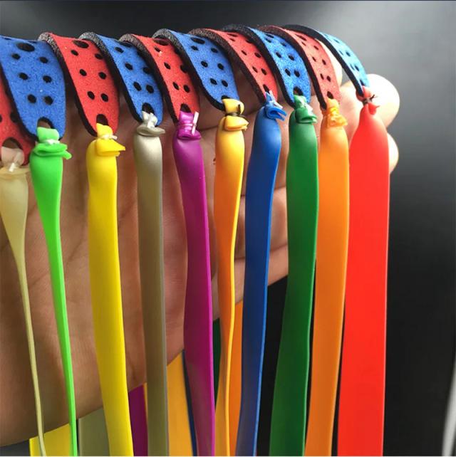 Faixas de Borracha Coloridas para Estilingue - Pacote com 20 Peças de 0,7 a 1,0 mm para Profissionais da Caça