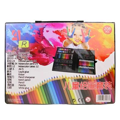 Conjunto de 150/188/208 Peças de Ferramentas de Arte em Aquarela - Marcadores, Escovas e Canetas para Crianças e Escritório, Ideal para Presentes e Papelaria