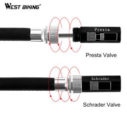 West biking pé bomba 100psi bomba portátil ciclismo acessórios da bicicleta presta schrader válvula pneu inflator bomba - Image 3