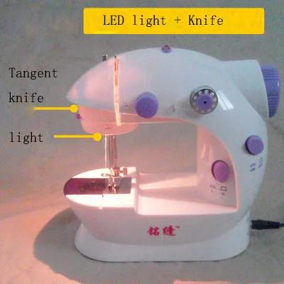 Mini máquina de costura elétrica com LED e fonte de alimentação - Ideal para projetos DIY com frete grátis