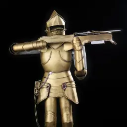 Escultura de réplica de guerreiro de besta de metal medieval vintage feito à mão de armadura de ferro cavaleiro estátua ornamento decoração acessórios de artesanato - Image 3