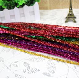 Hastes limpadoras de cachimbos, hastes de brilho limpadoras de cachimbo de pelúcia, hastes com fio, brinquedos educacionais de crianças, artesanato diy com 100 peças - Image 3