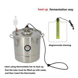 Fermentador de vinho com barril termostático, fermentadores de aço inoxidável de alta qualidade de 20l/30l/50l/70l - Image 2
