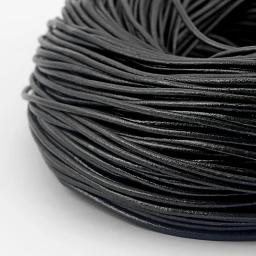 Cordão Redondo de Couro Genuíno para Jóias, DIY Acessórios para Colar e Pulseira, Artesanato, 100% Real, 10 m, 2mm - Image 3