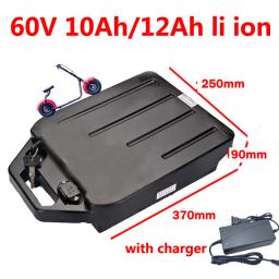 Bateria de íon de lítio gtk, à prova d'água, 60v, 12ah, li-ion, para duas rodas, dobrável, citycoco, scooter, bicicleta + carregador 2a - Image 1