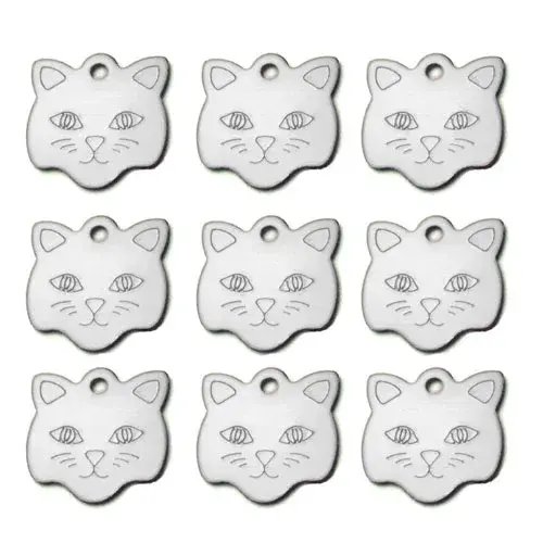 Placa de Identificação Personalizada para Gatos e Cães com 20 Peças e Pingente para Nome de Animais de Estimação