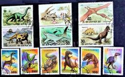 Selos dinossauros pré-históricos para coleta, selos postais, todos diferentes de muitos países, sem repetição, 50pcs por lote - Image 2