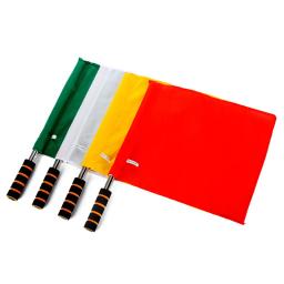 Bandeira de arbitragem esportiva, finalização de competição com bandeira de futebol - Image 1