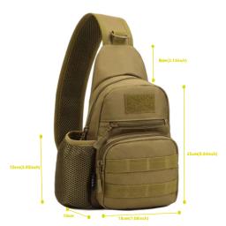 Tak yiying bolsa tática, molle, pesca, caminhadas, caça, esportes, peito, ombro único, mochila tática - Image 4