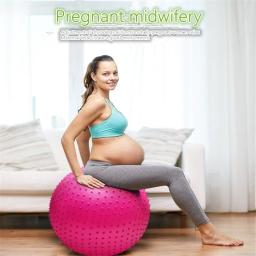 Bola de massagem farpada com bomba de ar, bola de ioga, fitness, equilíbrio, exercícios, pilates, malhação - Image 5