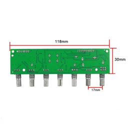 GHXAMP-5.1 Pré-amplificador, Tone Canal Independente, Volume e Baixo, Ajuste de Freqüência, 6 Way para Amplificador, DIY, DC 12-24V, Novo - Image 5
