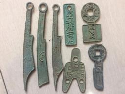10 peças enviadas aleatoriamente da china antiga, coleção de moedas em formato de faca antiga de metal - Image 2