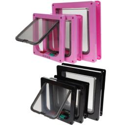 Porta de plástico para pet com aba, porta de 4 vias para gato, cachorro, pet, suprimentos para animais de estimação, pequeno, porta, kit, porta, aba para cães - Image 4