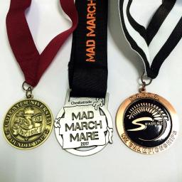 Medalha de evento esportivo personalizada para campeã com logotipo gravado com fita de algodão-50.8mm - Image 1