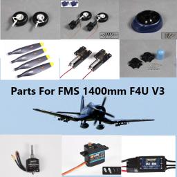 FMS-F4U Peças Corsair para RC Avião, Hélice, Motor Spinner, Shaft Board, Mount Landing Gear, Retract Plane, 1400mm, 1.4m - Image 1