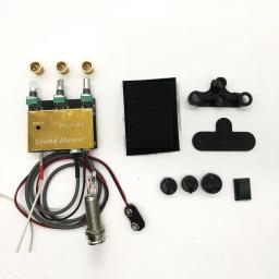 Guitarra acústica captador ativo piezo metal pegar eq equalizador preamp com volume agudos baixo controle acessórios da guitarra FLY-2T - Image 5