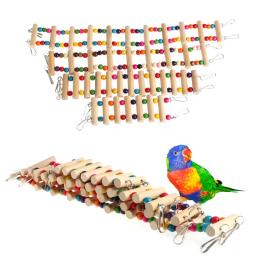 Escada de madeira para pássaros, 18cm, brinquedo para periquito, periquito, papagaio, papagaio, pet fornecimentos - Image 3