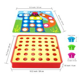 Quebra-cabeça 3d composto de 10 partículas, mosaico criativo, arte cogumelo, kit de unhas, brinquedos para crianças, educação artística, brinquedos para crianças - Image 5