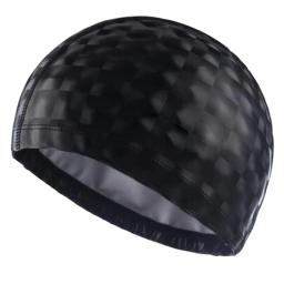 Crystal Water Cube Grids Hat para homens e mulheres, Tecido de revestimento PU, Proteção de cabelo longo impermeável, Piscina - Image 5