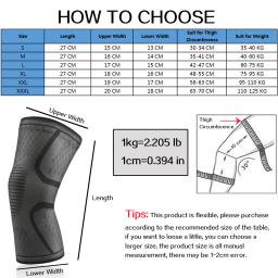 Peça acolchoada de nylon para joelho, equipamento de proteção fitness com joelheira de nylon para corrida, basquete e vôlei, 1 peça - Image 6