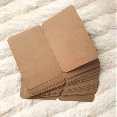 Cartões de papel Kraft em branco, cartão dobrado, pintura artesanal, DIY Cartões de Natal, 10pcs por conjunto - Image 1