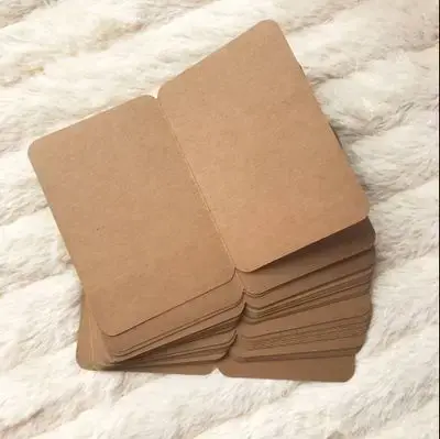 Conjunto de 10 Cartões de Papel Kraft em Branco para Pintura Artesanal e DIY de Natal