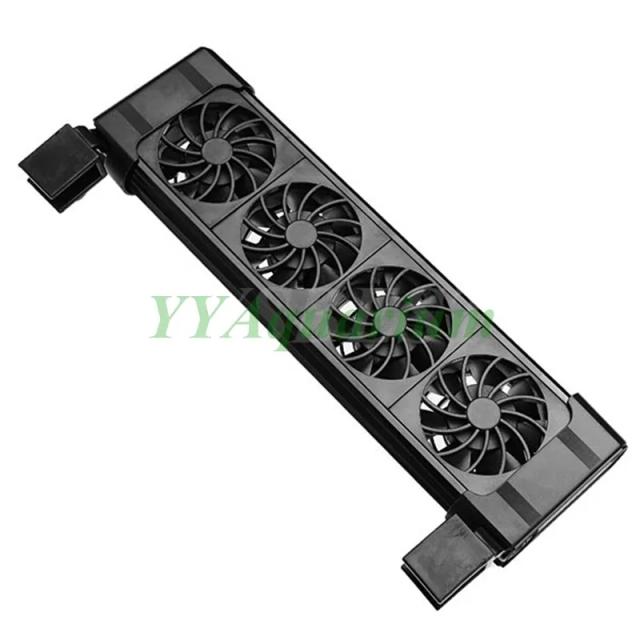 Ventiladores Super Silenciosos Aquário DC 12V com Controle de Temperatura para Tanques de Peixes Marinhos - Modelos de 1 a 6 Ventiladores