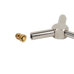 Válvula de gás tripla gbb de aço inoxidável, válvula de precisão tripla para airsoft gbb/aeg, aço de corte de fio de alta resistência aprimorado por chave, para rifle de pistola gbb/aeg - Image 4