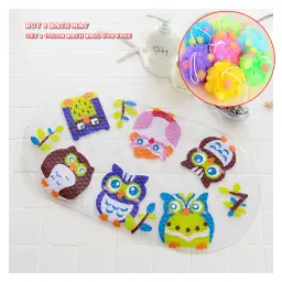 Cute Anti-Slip PVC Bathtub Mats com otário para crianças, Fish Animal Mats, Tapete de banheiro, Tapete de banho de chuveiro, Almofada de massagem macia, 20 cores, novo - Image 1