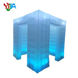 Cabine de foto inflável quadrada de 2.5m, popular, com tiras de led, inferior e superior, 2 portas, para eventos de festa - Image 6