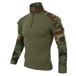 Exército dos eua tático militar uniforme airsoft camuflagem combate-camisas comprovadas assalto rápido camisa de manga longa batalha greve - Image 2