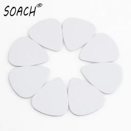 Soach 10 pçs 0.46mm branco guitarra escolher almofada pvc dupla face branco seleção para acústica guitarra instrumento jogando acessórios - Image 2