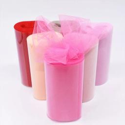 Carretel de Tule para Decoração, Malha de Organza, Vestido Tutu, Cerimônia de Casamento, Baby Shower, Birthday Party Supplies, DIY, 15cm, 25 jardas - Image 4