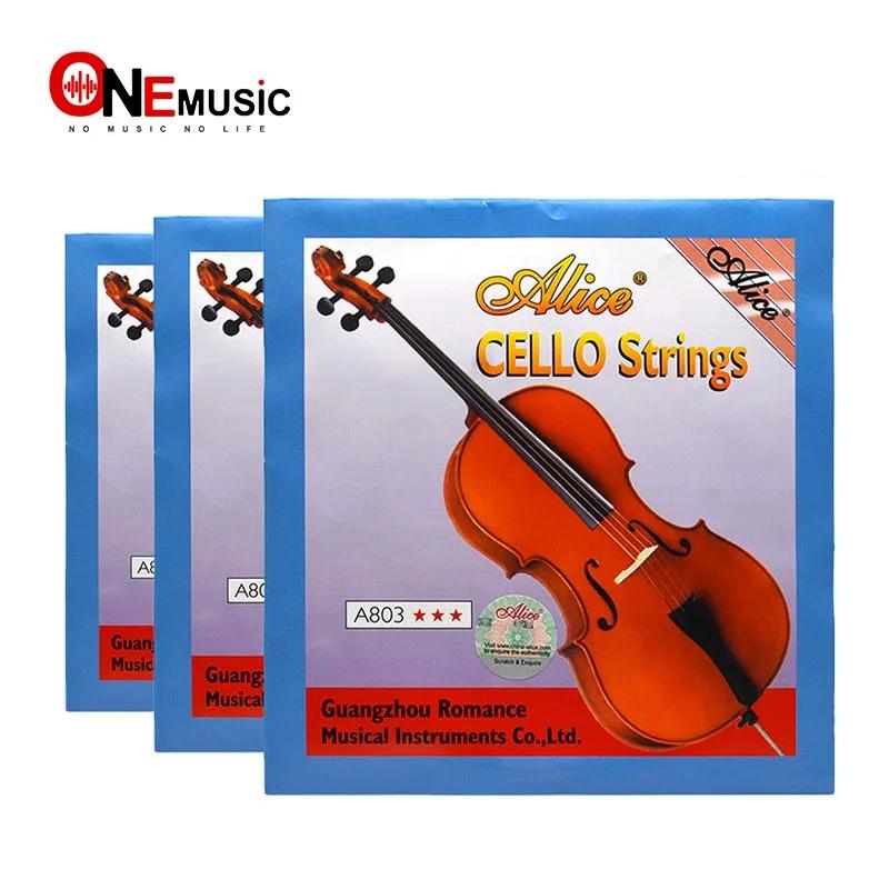 Alice a803 cordas violoncelo núcleo de aço níquel prata 1st-4th cordas - Image 1
