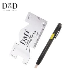 D & d kit de costura conjunto para metal calibre costura acolchoado régua & costura alfaiate giz tecido artesanato diy costura acessórios - Image 1