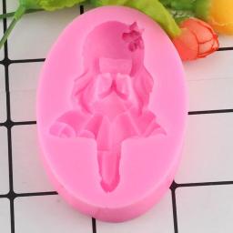 Molde de silicone para artesanato de açúcar, forma de menina para fondant, cozinha, confeitaria, chocolate, massas, bolos, ferramentas de decoração - Image 3