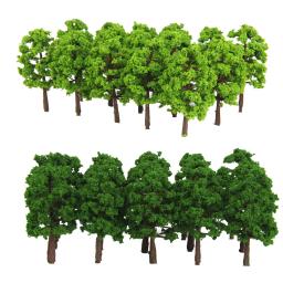40 peças 8cm 1:150 n escala modelo plástico árvores paisagem ferroviária paisagem modelo árvores para decorar o modelo de construção, estrada, - Image 4