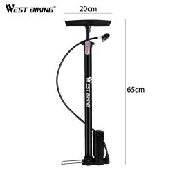 West biking 150psi bomba de bicicleta alta pressão pé impulsionador bomba ciclismo pneu inflator presta schrader válvula acessórios da bicicleta - Image 2