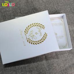 Elegante convite cartão caixa, logotipo personalizado convites titular, casamento decoração favor lembrança caixa amostra, 10pcs - Image 3