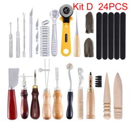 Sanbest-kit de ferramentas para artesanato em couro, conjunto de acessórios para costura, escultura em couro, groover, trabalho, diy - Image 4