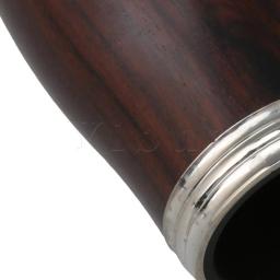 Yibuy-Bb Ebony Madeira Clarinete Barril com Anel De Metal, Preto, 60mm Comprimento - Image 6