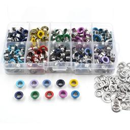 Diâmetro interno rebites metálicos para sapatos, processo de pulverização, cor mistura buracos, botões, sacos acessórios, ilhós, 5mm, 300 PCs - Image 1