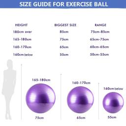 Bolas de Yoga Anti-Explosão e Anti-Slip com Bomba, Balance Bola, Pilates Fitness Ball, Ginásio Exercício, Treino, Massagem Body Building - Image 2