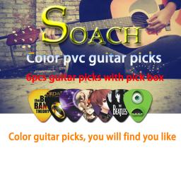 Soach kit de ferramentas super valor para guitarra, afinador de violão + capo + plectrum suporte + chaveiro + 6 cores palhetas acessórios peças de guitarra - Image 2