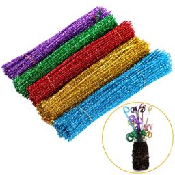 Hastes limpadoras de cachimbos, hastes de brilho limpadoras de cachimbo de pelúcia, hastes com fio, brinquedos educacionais de crianças, artesanato diy com 100 peças - Image 6