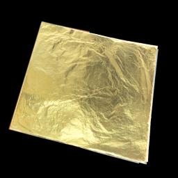 Folhas de alumínio com imitação de folha de ouro, 16x16 cm, 100 folhas de cobre em dourado - Image 2