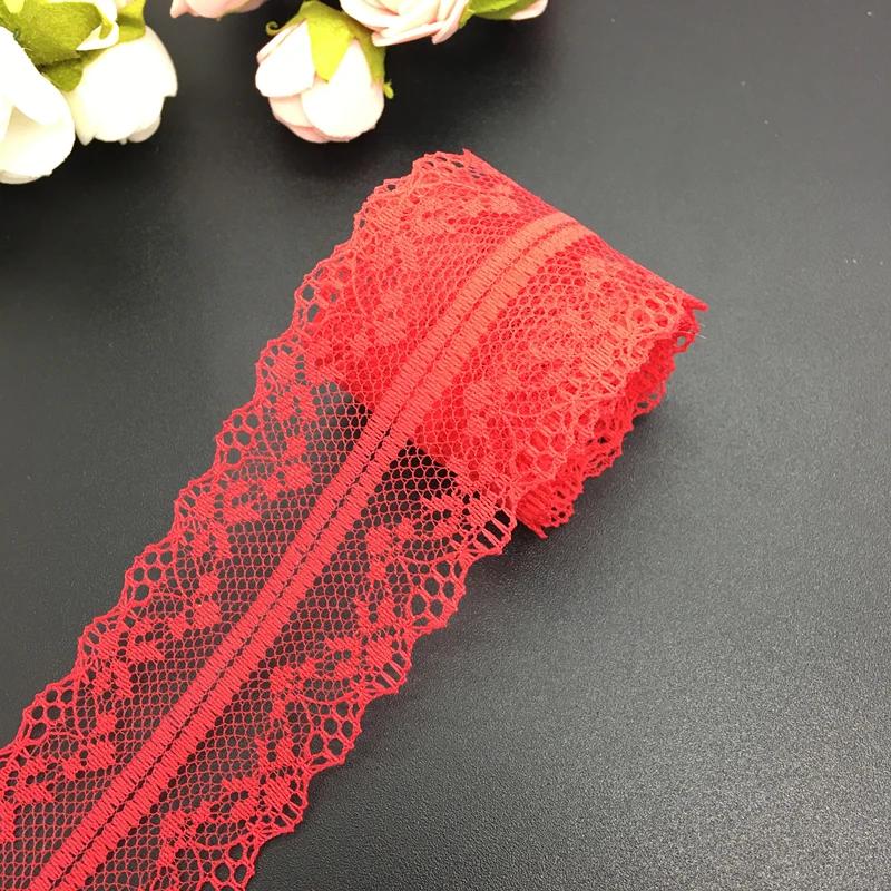 Rede bordada de artesanato bilateral, fita 10yds 40mm de largura, enfeite de renda, decoração de casamento/aniversário/natal/laço - Image 1