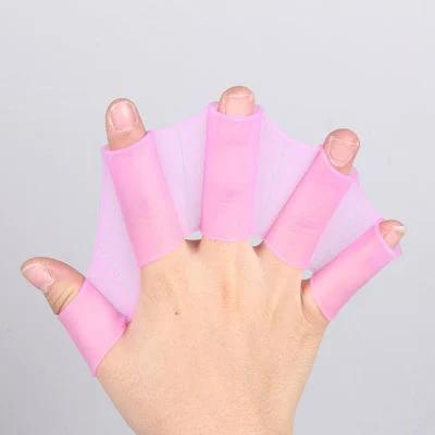 Palmilhas de Silicone para Natação Unissex - 2 Peças de Luvas Flippers com Dedos em Sapo para Esportes Aquáticos
