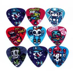 Soach-palhetas de guitarra de alta qualidade, dois lados, graffiti, esqueleto, brincos, acessórios para guitarra, 0.46/0.71/1.0mm, 10 peças - Image 2
