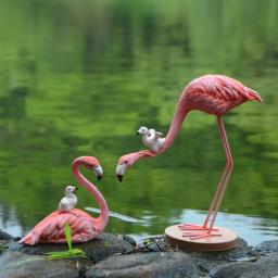 Decoração para casa flamingo rosa bonito de coleção diária, animal, estatueta, jardim de fadas, festa de casamento, ornamento, presentes para amantes de natal - Image 6